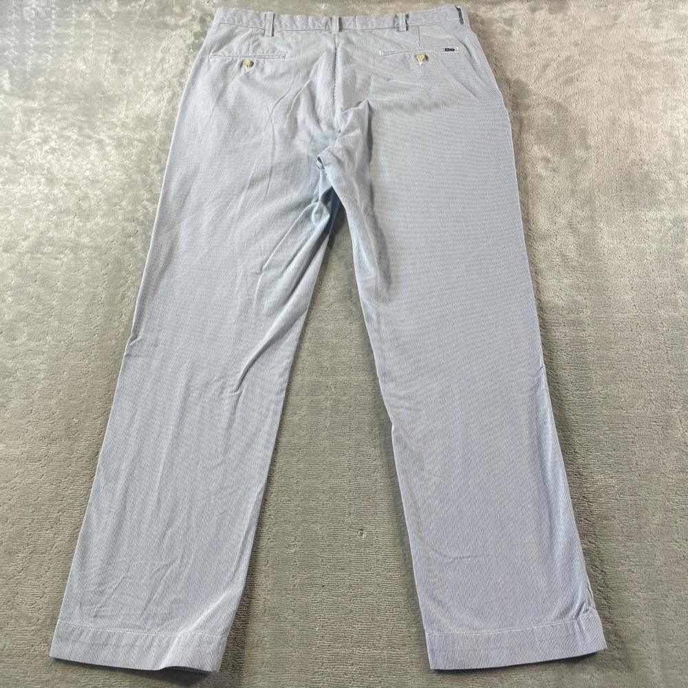 Polo Ralph Lauren Seersucker Chino Pants Men 38x30 Striped Beach Resort Vacation - Picture 9 of 10
